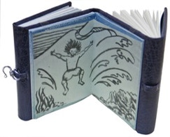Ferdinand leaps from the wrecked ship into the ocean.